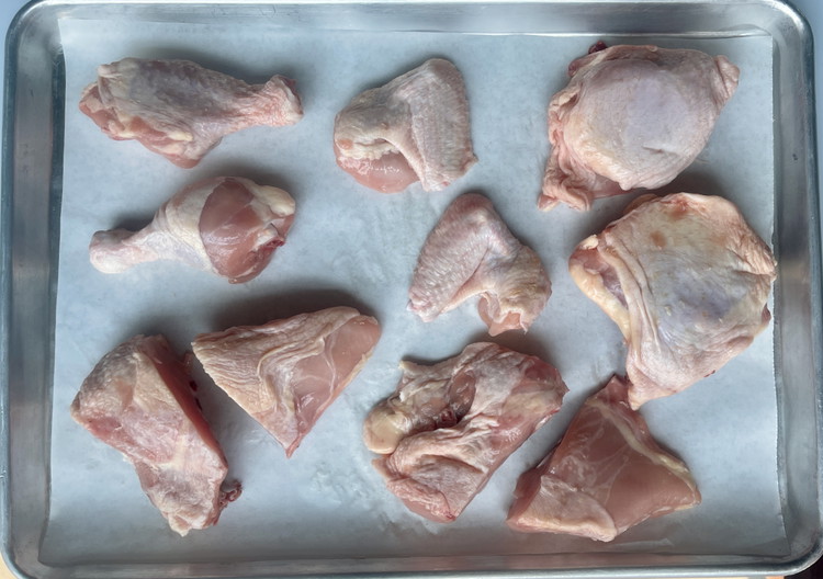 Image of In a large bowl combine the chicken pieces and marinade to coat each piece thoroughly and refrigerate overnight (or up to 3 days).